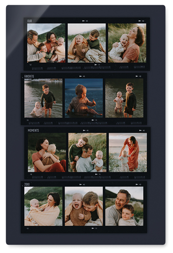 Travel Film Collage Wall Art, No Frame, Single piece, Metal, 20x30, Matte, Gray, charcoal