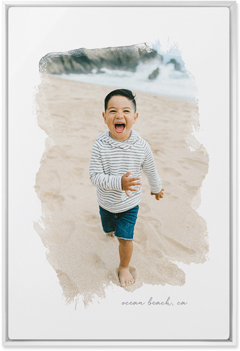 Brushstrokes Portrait Wall Art, White, Single piece, Metal, 20x30, Matte, White, white