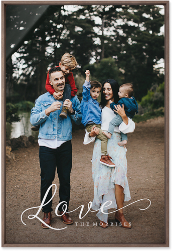 Just Love Portrait Wall Art, Walnut, Single piece, Metal, 20x30, Glossy, White, white