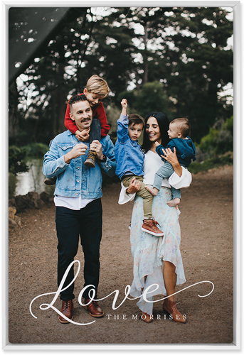 Just Love Portrait Wall Art, White, Single piece, Metal, 20x30, Glossy, White, white