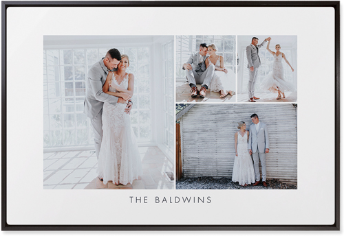 Four Corners Wall Art, Black, Single piece, Metal, 20x30, Matte, White, white