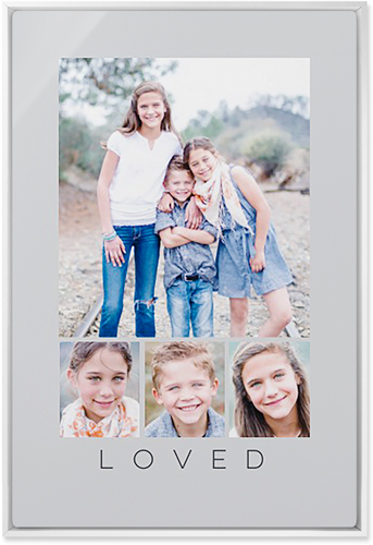 Four Real Wall Art, White, Single piece, Metal, 20x30, Matte, Gray, silver lining