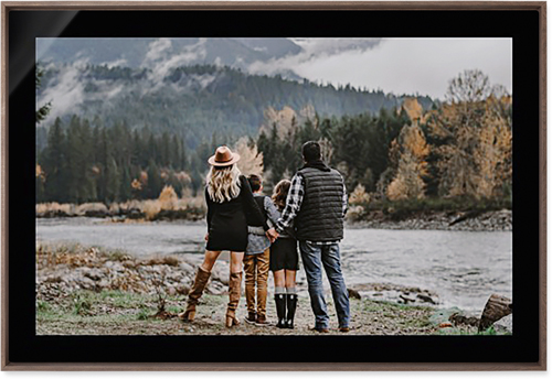 Simple Gallery of One Border Wall Art, Walnut, Single piece, Metal, 24x36, Matte, Multicolor