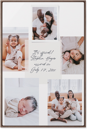 Handwritten Note Collage Wall Art, Walnut, Single piece, Metal, 24x36, Matte, White, white