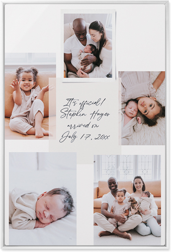 Handwritten Note Collage Wall Art, White, Single piece, Metal, 24x36, Matte, White, white