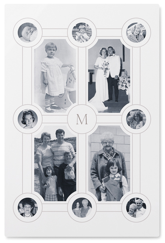 Vintage Family Tree Wall Art, No Frame, Single piece, Metal, 24x36, Matte, White, white