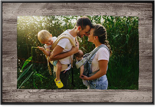 Countryside Wall Art, Black, Single piece, Metal, 24x36, Matte, Brown, wood