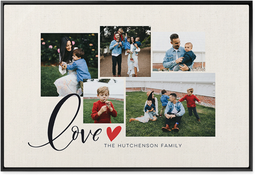 Just Hearts Wall Art, Black, Single piece, Metal, 24x36, Matte, Beige, antique white