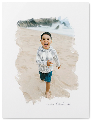 Brushstrokes Portrait Wall Art, No Frame, Single piece, Metal, 30x40, Glossy, White, white