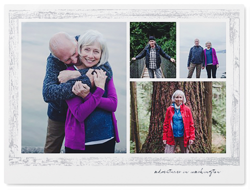 Brushed Border Collage Of Four Wall Art, No Frame, Single piece, Metal, 30x40, Glossy, Gray, smoke