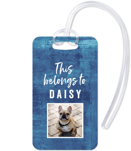 Playful Patterns Indigo Watercolor Luggage Tag by Shutterfly Shutterfly