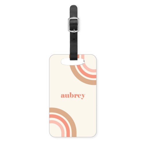 Double Rainbow Luggage Tag, Small, Pink