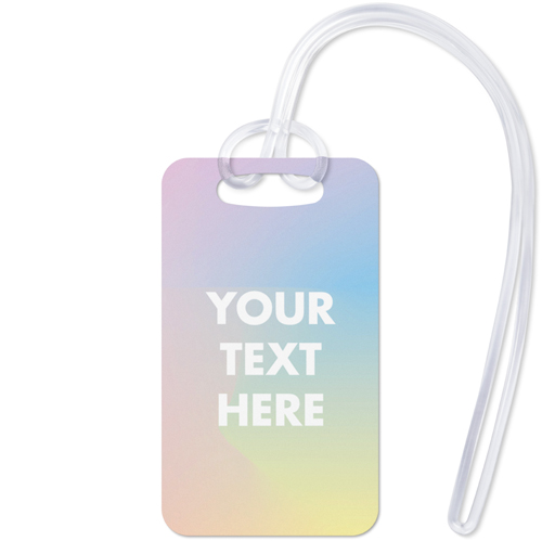 Your Text Here Luggage Tag, Small, Multicolor