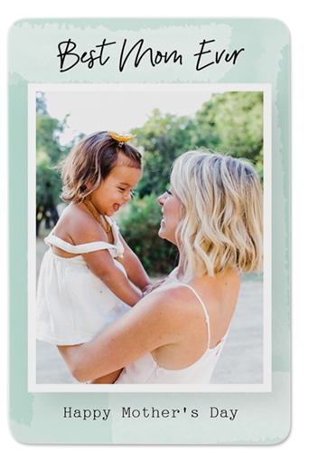 Brushstroke Border Portrait Metal Magnet, 2x3, Green, mint