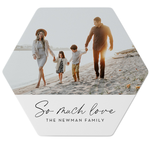 So Much Love Script Metal Magnet, 4, White, white