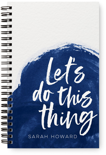 Contemporary Let's Do This Thing Monthly Planner, Blue