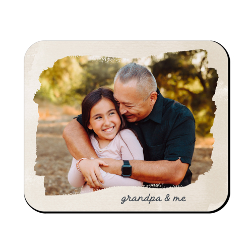 Brushstroke Mouse Pad, Rectangle, Beige