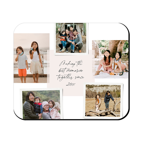Handwritten Note Collage Mouse Pad, Rectangle, White, white