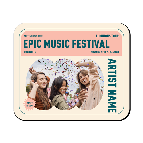 Epic Memory Mouse Pad, Rectangle, Beige, antique white