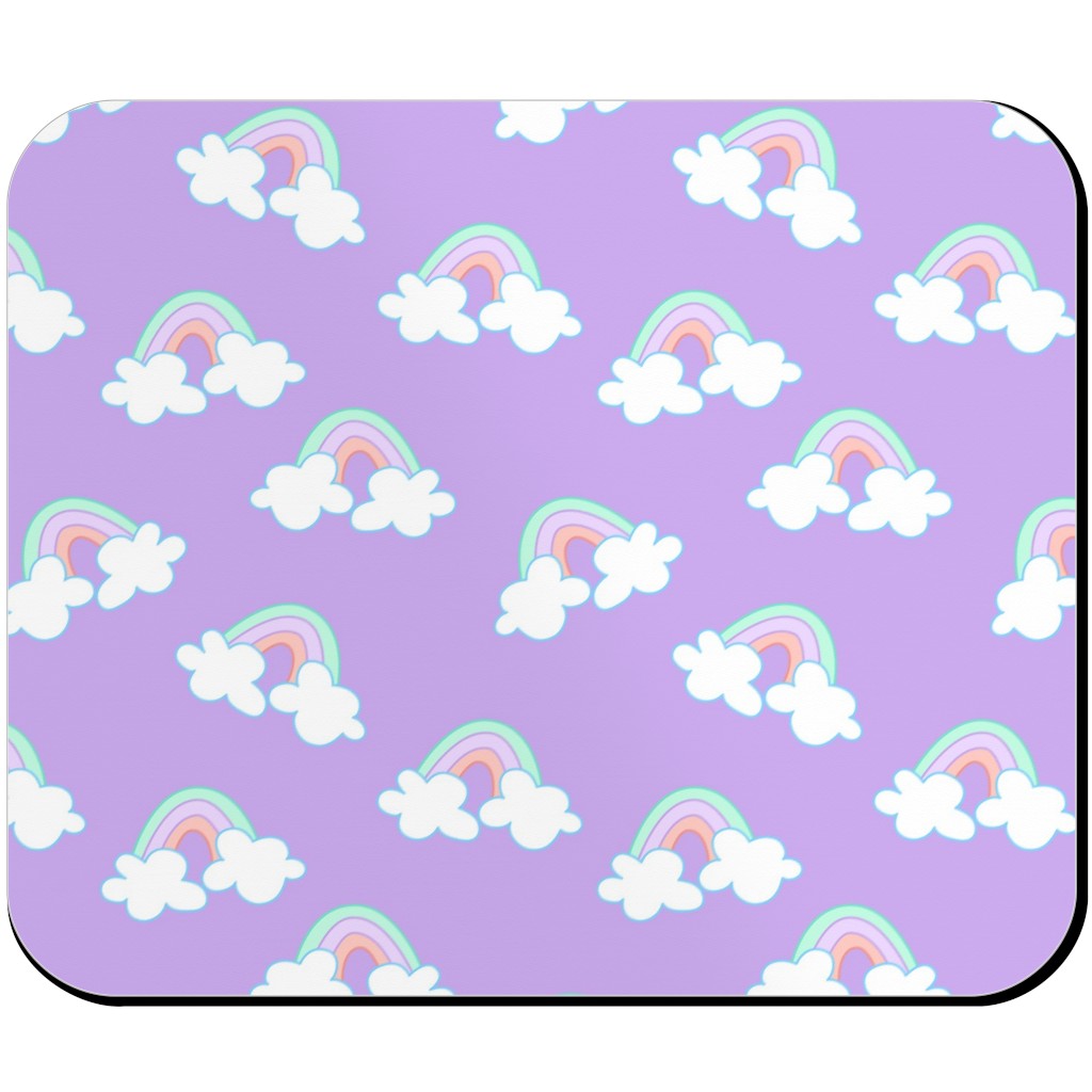 Nicola Unicorn Rainbows Mouse Pad, Rectangle Ornament, Purple