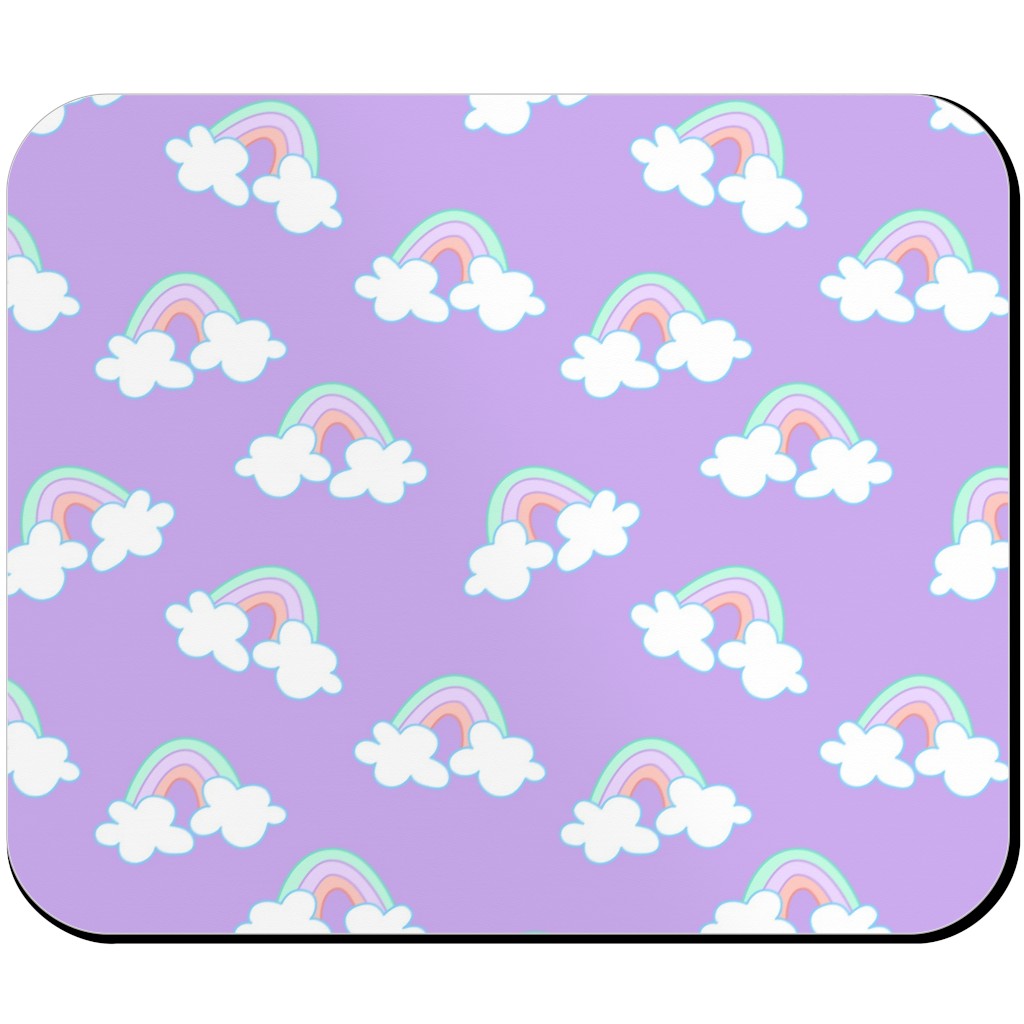 Nicola Unicorn Rainbows Mouse Pad, Rectangle, Purple