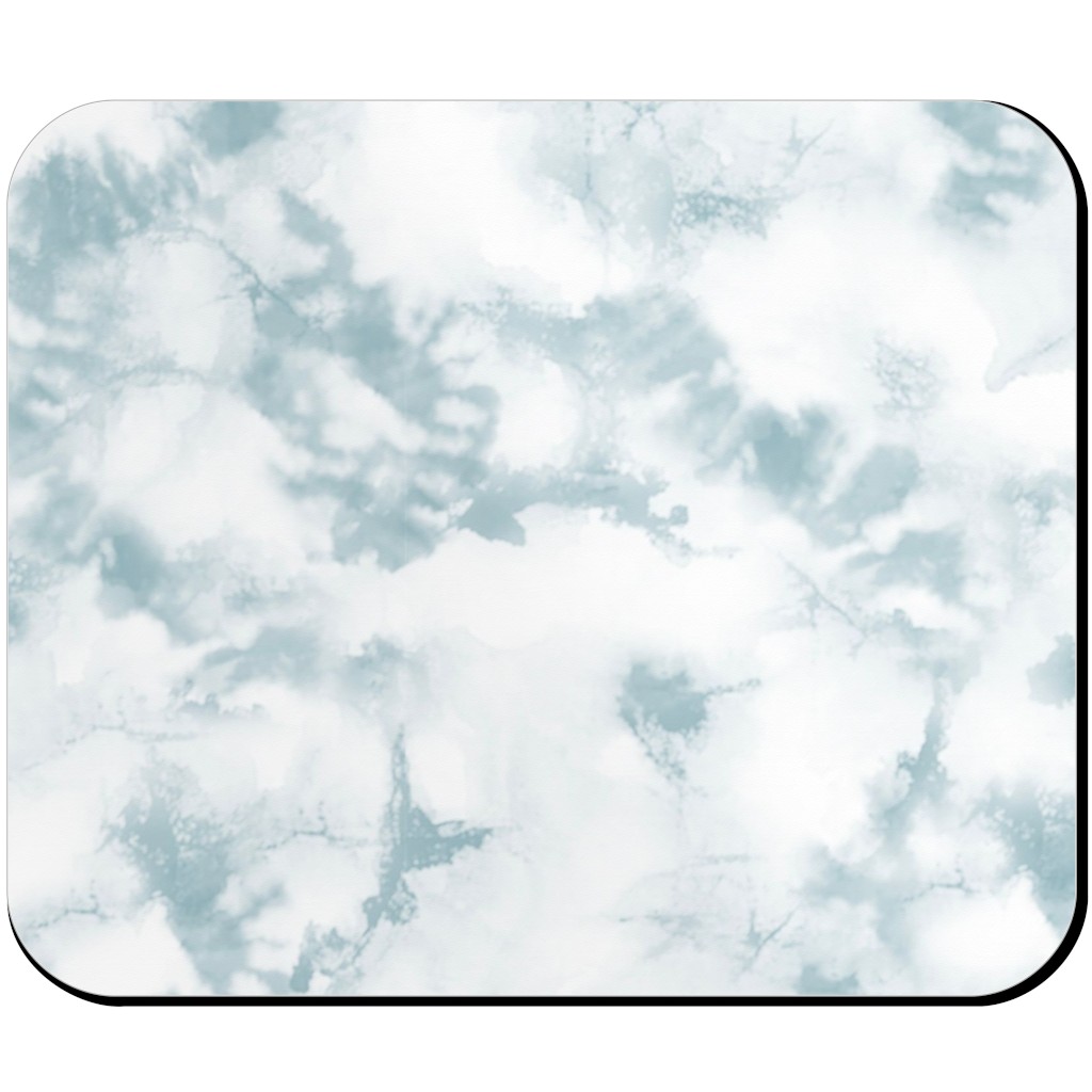 Inked Tie Dye Mouse Pad, Rectangle, Blue, Air