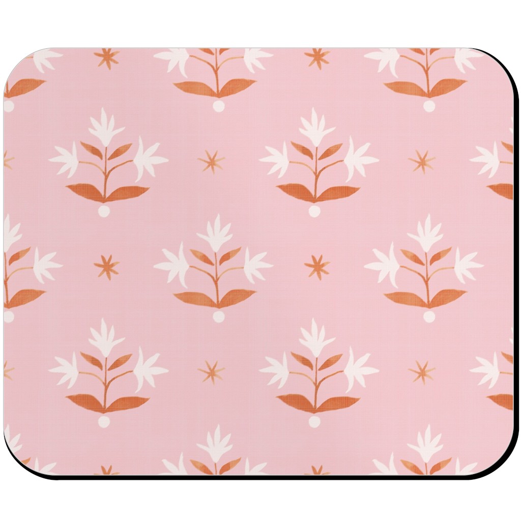 Thistle Stars - Pink and Orange Mouse Pad | Shutterfly