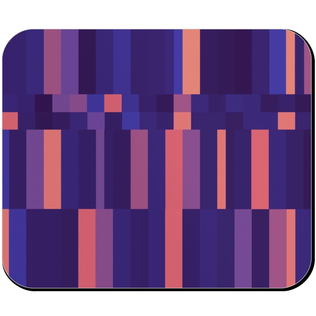 Stipe and Square - Dark Mouse Pad, Rectangle, Purple