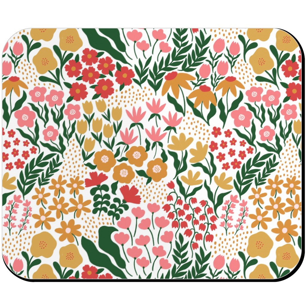 Wild Meadow - Light Mouse Pad, Rectangle, Multicolor