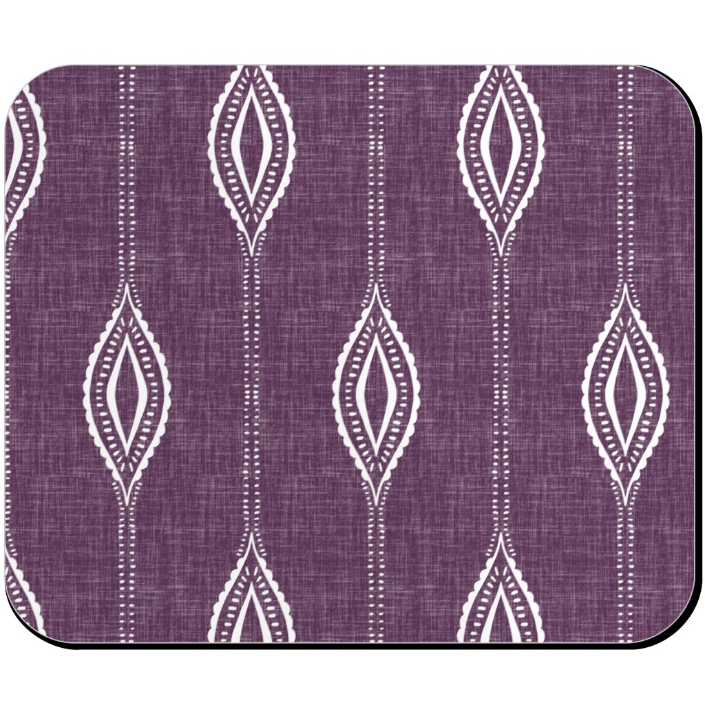 Diamant� - Eggplant Mouse Pad, Rectangle Ornament, Purple