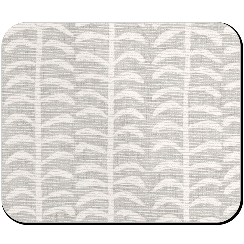 Grasscloth Vine - Neutral Mouse Pad, Rectangle, Gray