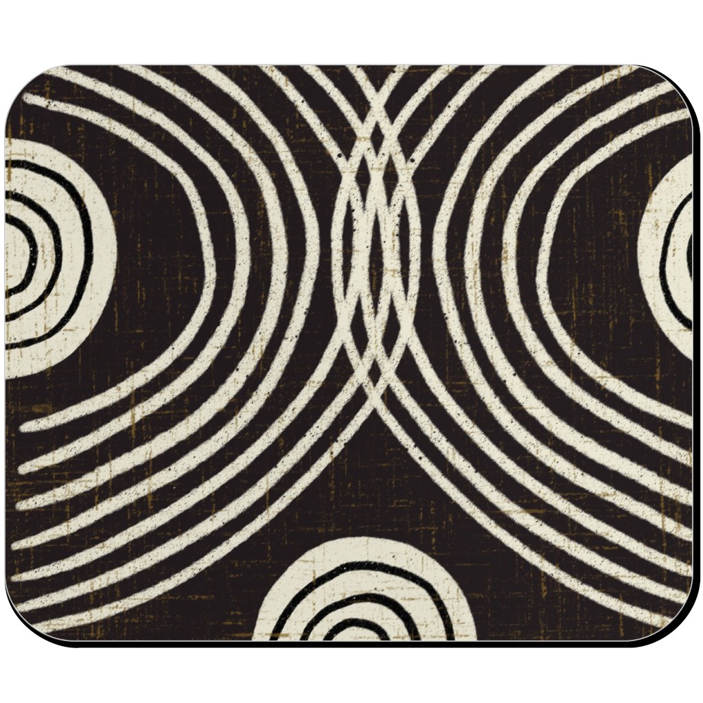 Open Ended - Black Mouse Pad, Rectangle, Black, Black