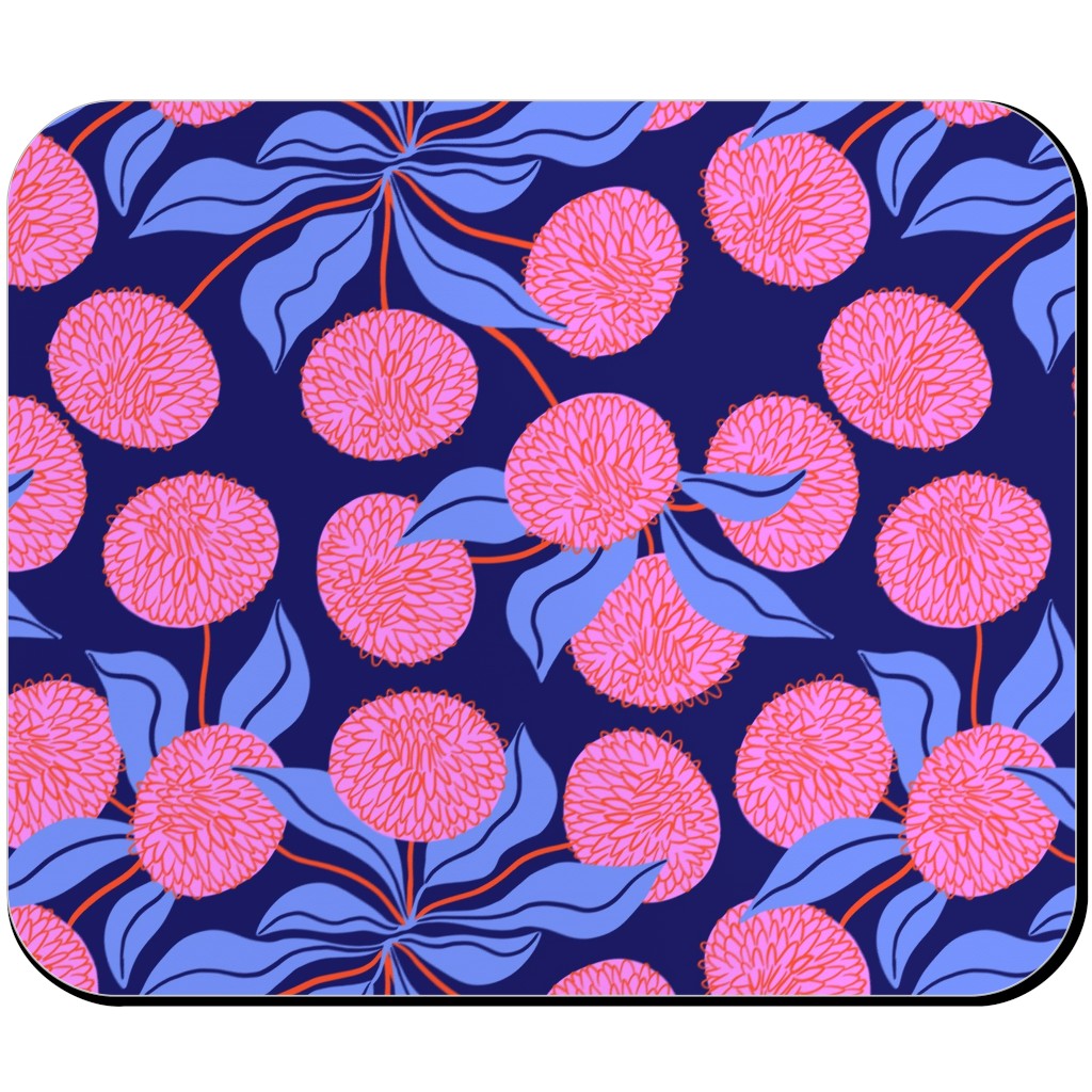 Marigold Pinwheels on Navy Mouse Pad | Shutterfly