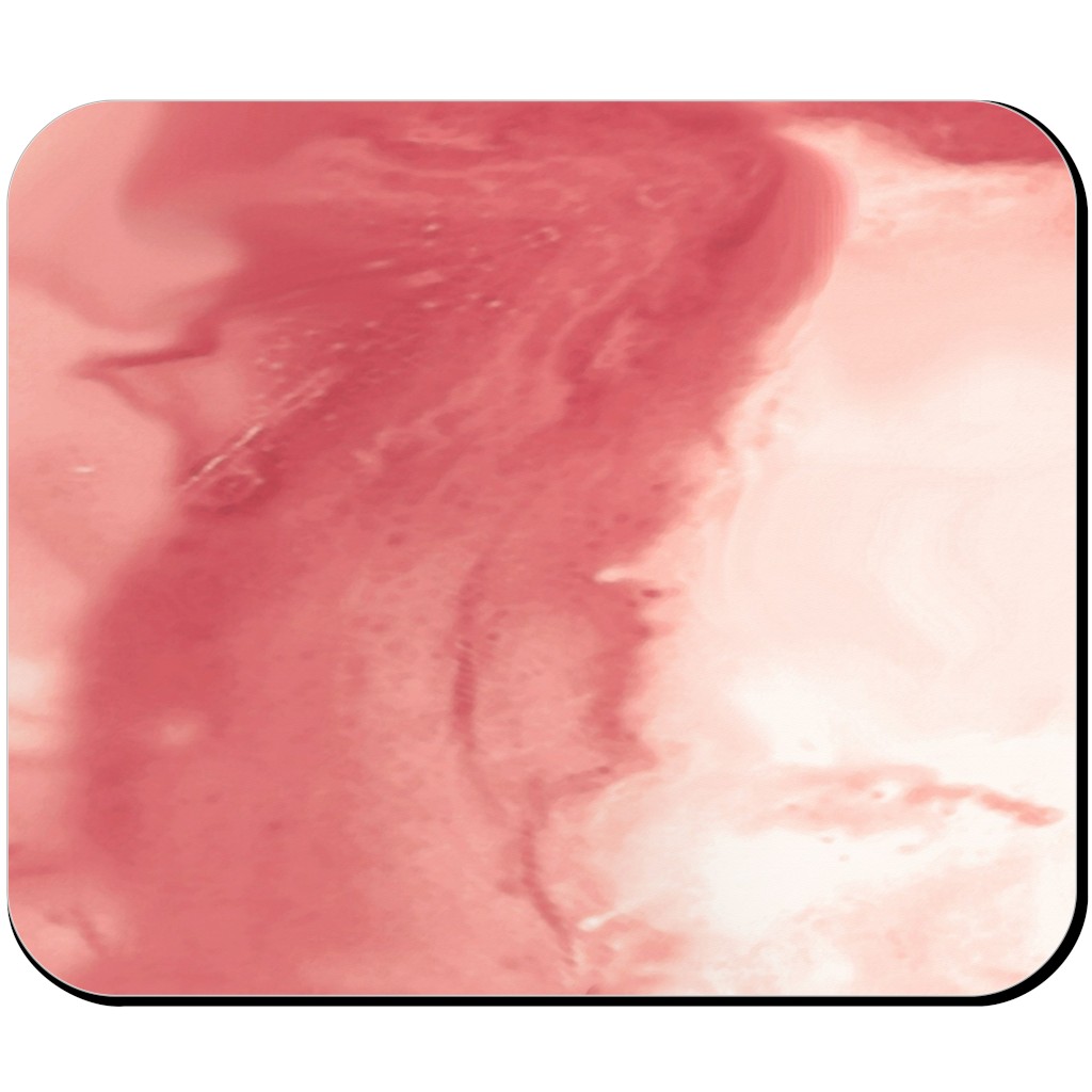 Abstract Watercolor Marble Mouse Pad, Rectangle Ornament, Pink