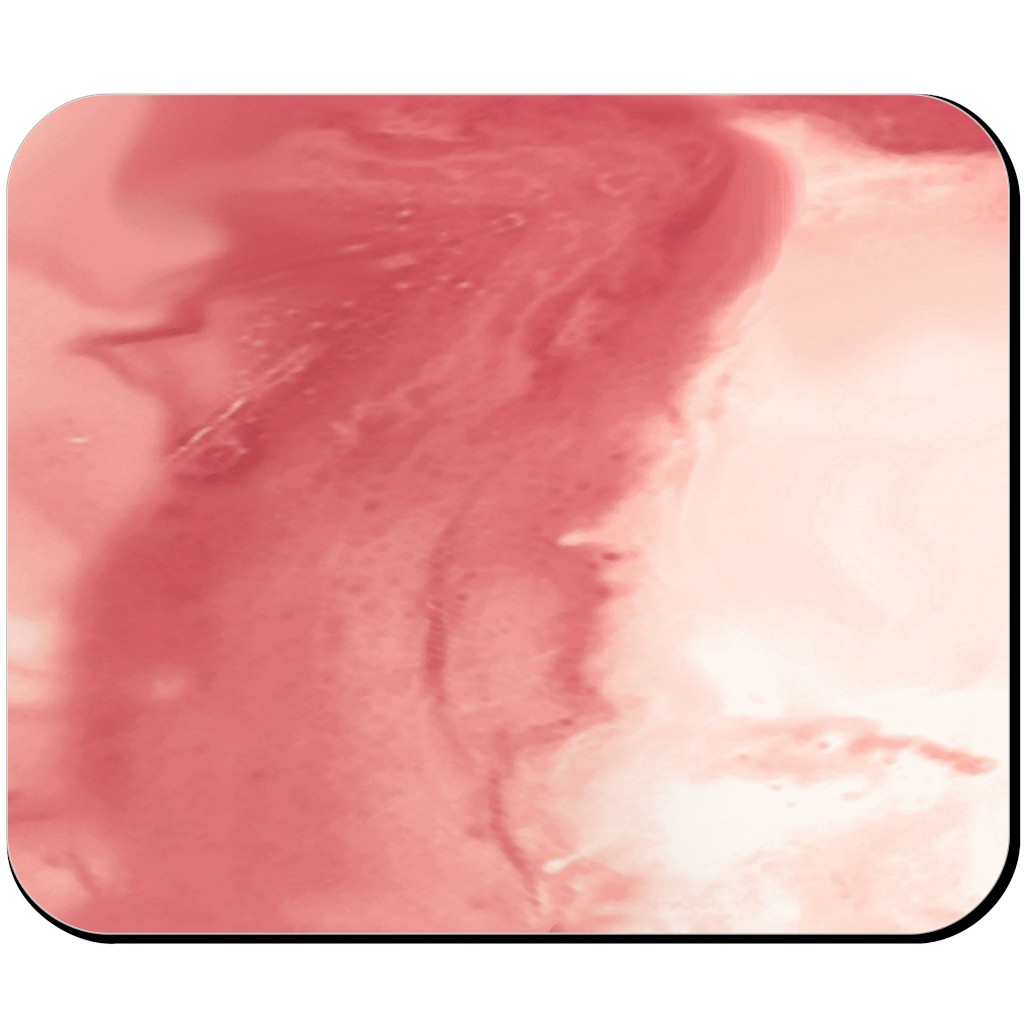 Abstract Watercolor Marble Mouse Pad, Rectangle, Pink, Dusk Pink