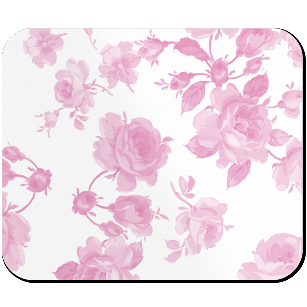 Saint Colette June Roses - Pink Mouse Pad, Rectangle, Pink