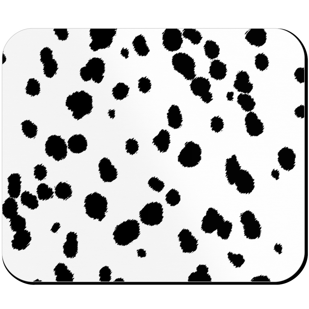 Dalmatian Spots Mouse Pad, Rectangle Ornament, White