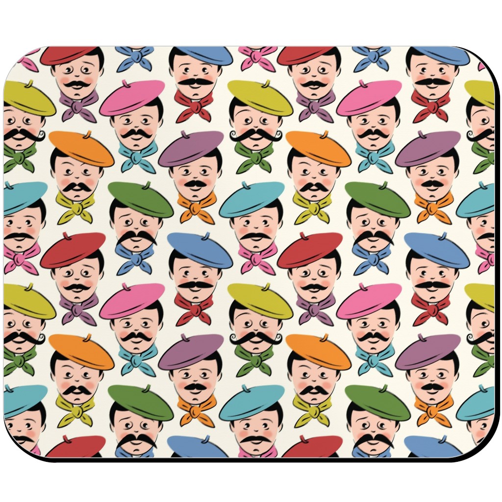 Men With Mustaches and Bandanas - Multi Mouse Pad, Rectangle Ornament, Multicolor