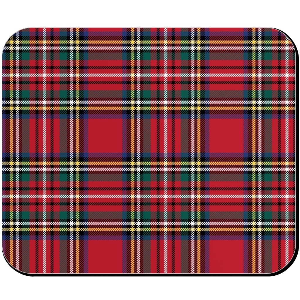 Royal Stewart Tartan Style Repeat Perfect for Christmas Mouse Pad, Rectangle Ornament, Red