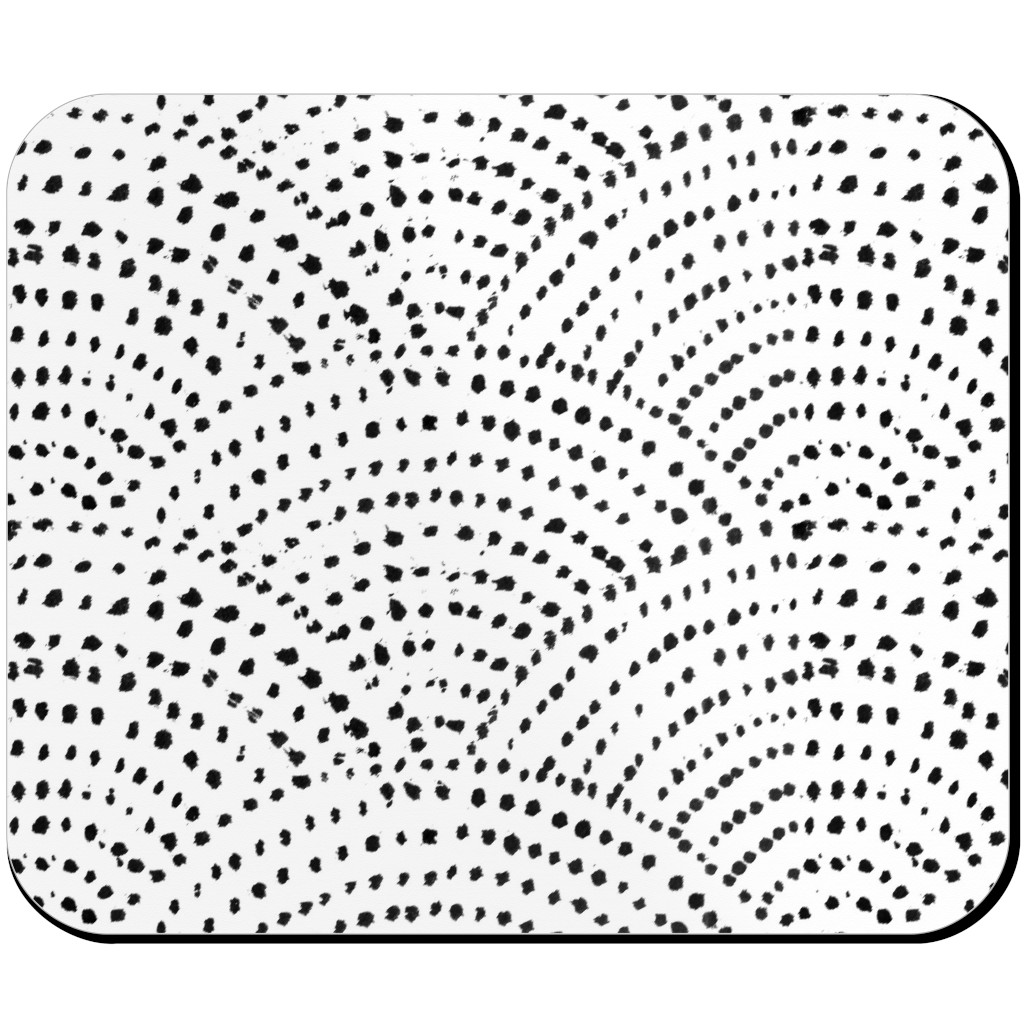 Ink Dot Scales Mouse Pad, Rectangle Ornament, White