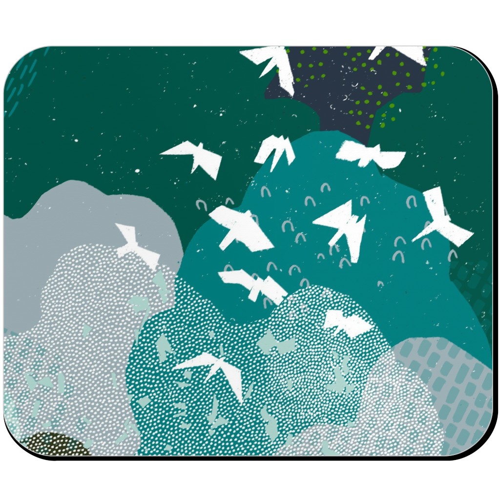 Forest Bird's Eye View - Green Mouse Pad, Rectangle Ornament, Green
