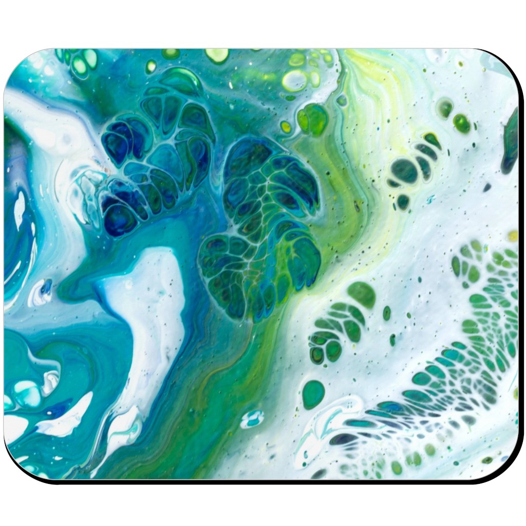 Acrylic Flow Mouse Pad, Rectangle, Green