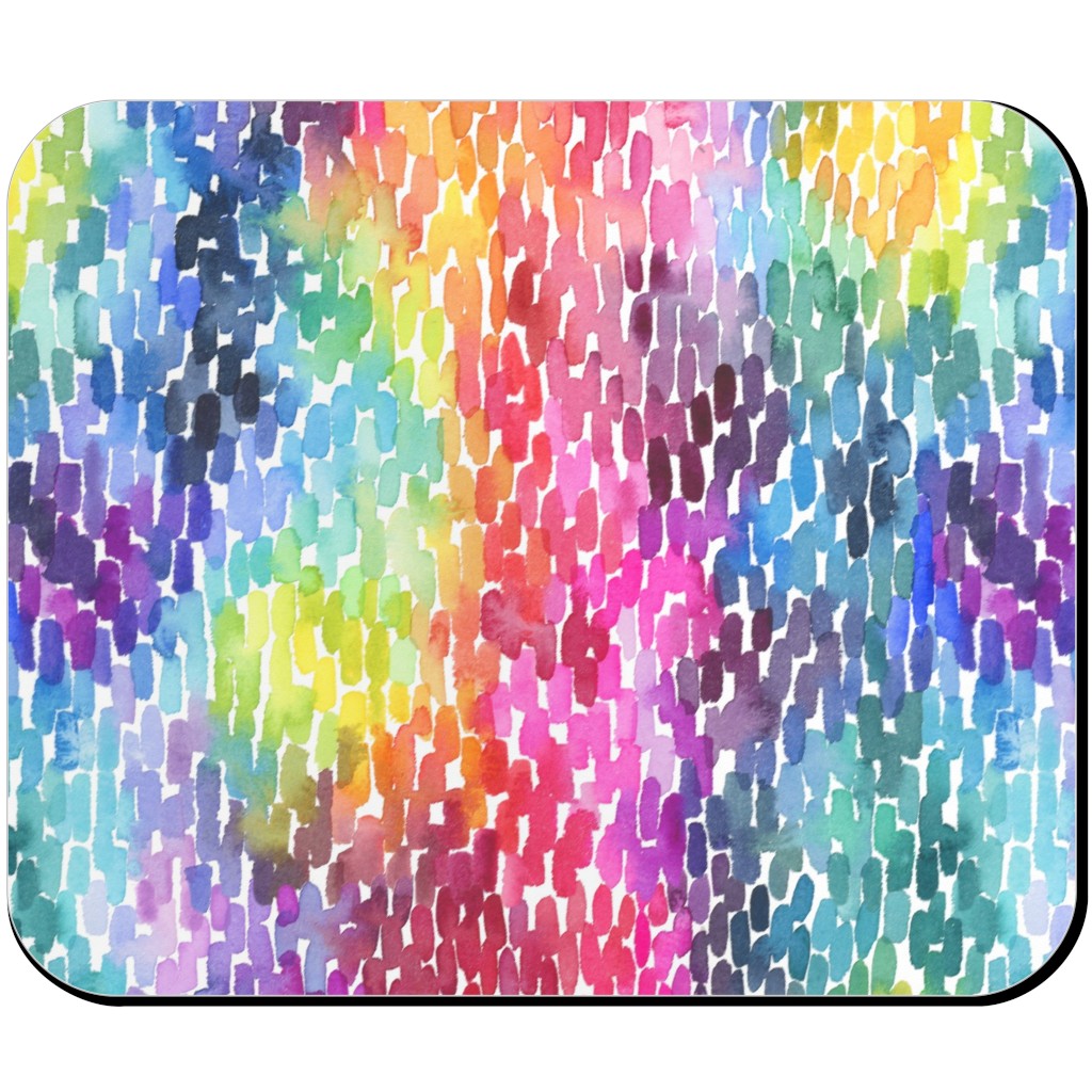Watercolor Marks - Multi Mouse Pad, Rectangle, Multicolor
