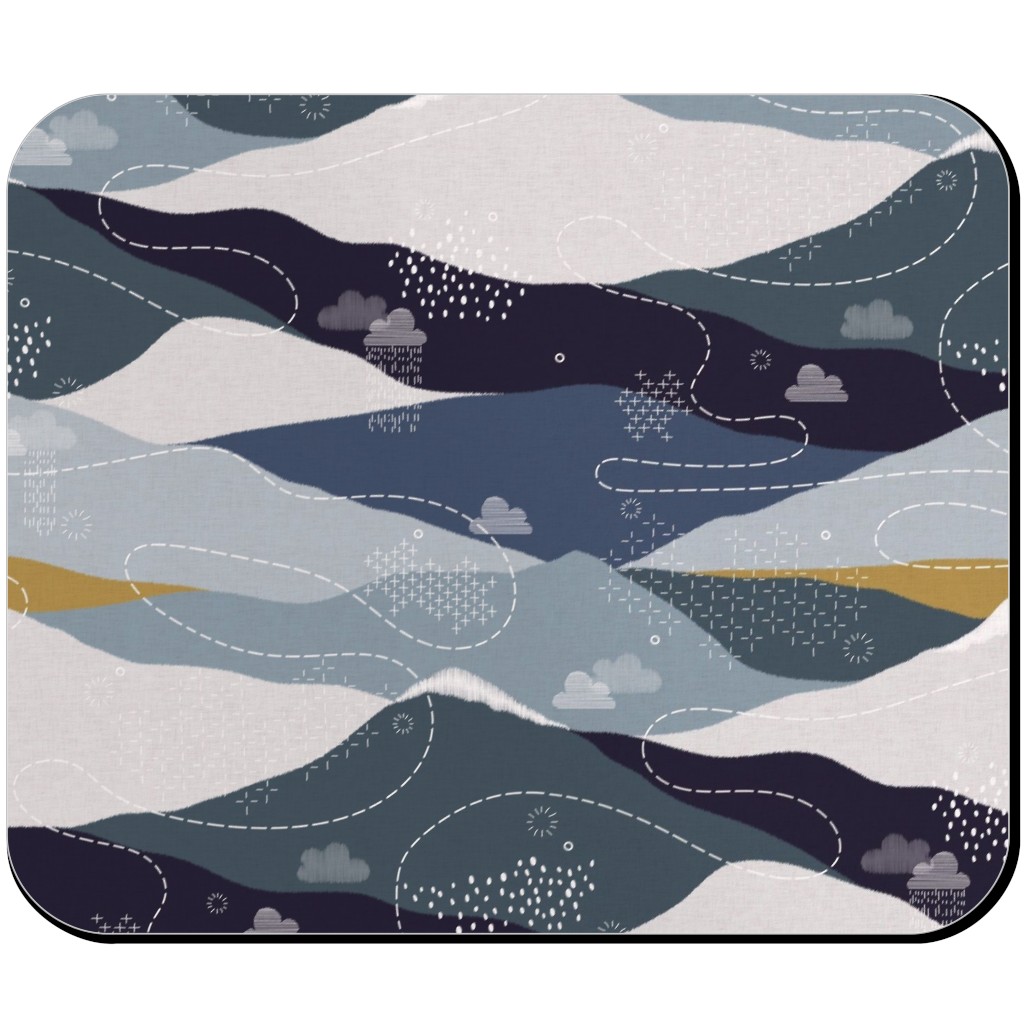 Ever Blue Mountains - Multi Mouse Pad, Rectangle, Blue