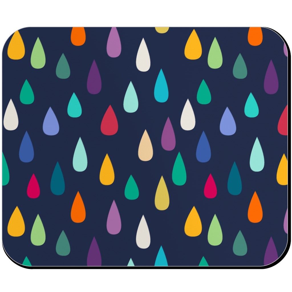 Raindrops - Multi Mouse Pad, Rectangle, Multicolor