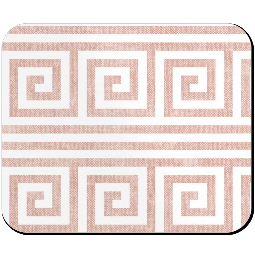 Green Key Stripes - Pink Mouse Pad, Rectangle Ornament, Pink