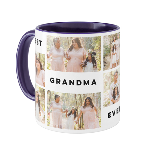 Gallery Of Seven Text Mug, Blue, , 11oz, Multicolor, multi