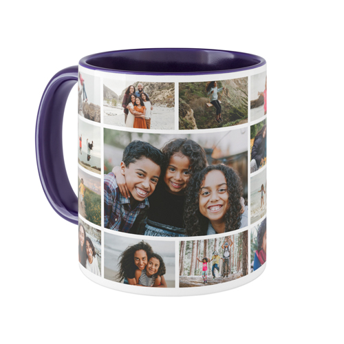 Photo Gallery Border Mug, Blue, , 11oz, Multicolor, multi