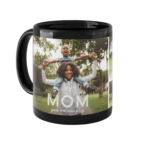 Amazing Bold Mom Mug, Black,  , 11oz, White