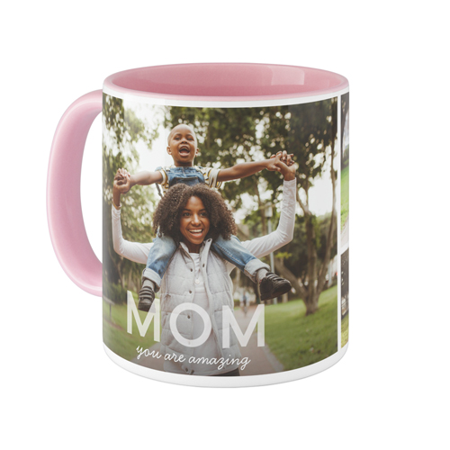 Amazing Bold Mom Mug, Pink,  , 11oz, White